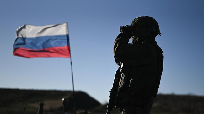 Военнослужащий ВС России в зоне проведения спецоперации
