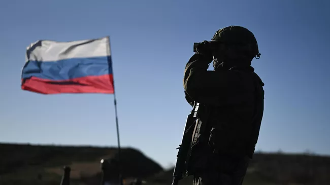 Военнослужащий ВС РФ в зоне проведения спецоперации