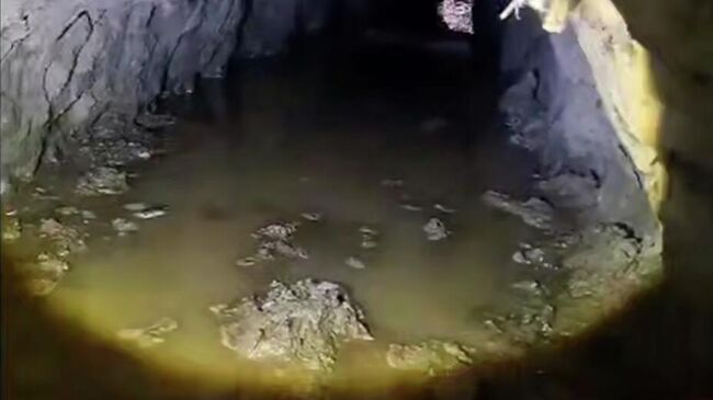 Тоннель под землей, прорытый нелегальными мигрантами с целью попасть из Белоруссии в Польшу