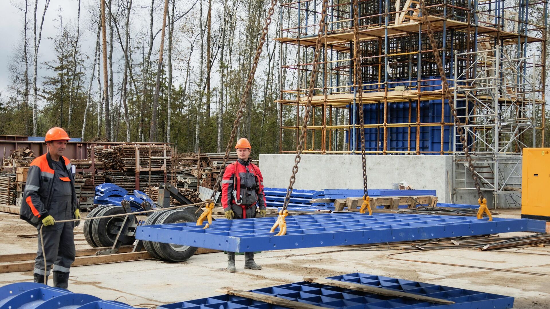 Строительство ВСМ в районе станции Поварово, Московская область  - РИА Новости, 1920, 17.12.2025