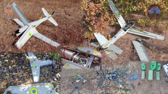 Сбитые дроны ВСУ и последние записи камер с них. Видео ФСБ РФ 