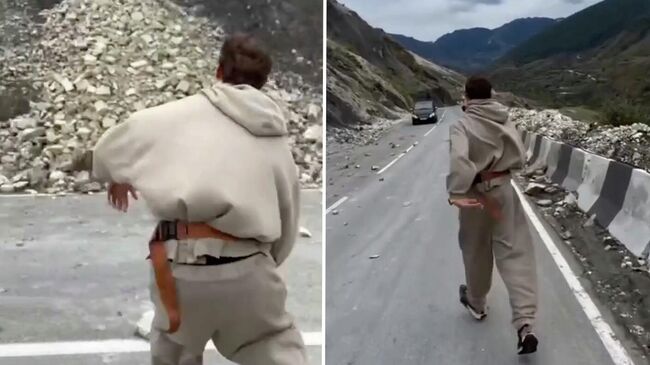 Актер Никита Кологривый повредил ногу, расчищая дорогу от камнепада в Дагестане