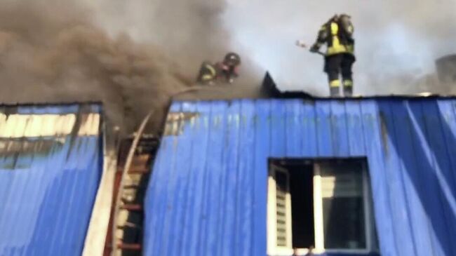 Пожар в административном здании по улице Эрвье в Тюмени Пожар в административном здании по улице Эрвье в Тюмени