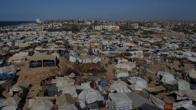 Палаточный лагерь беженцев в центральной части сектора Газа