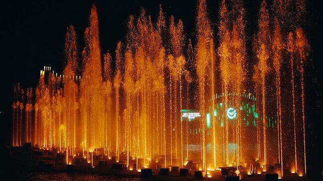 Открытие светомузыкального фонтана в Кирове