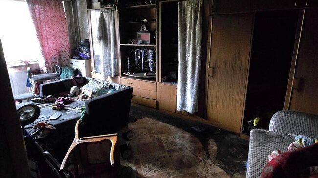 Последствия пожара в квартире в Кинешме, в результате которого погиб 6-летний ребенок и его мать