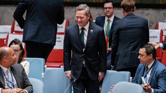 Постоянный представитель США при ООН Майк Уолтц на заседании Совета безопасности ООН. 22 сентября 2025