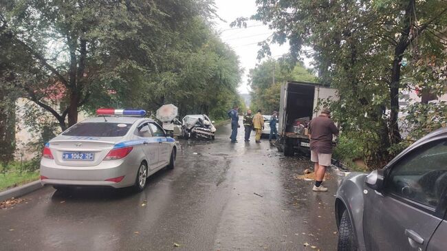 Последствия ДТП в Находке Приморского края