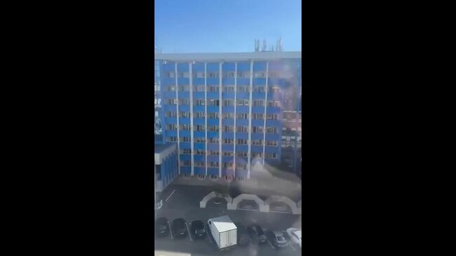 Последствия удара беспилотников ВСУ по Новороссийску