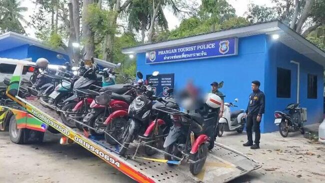 Полиция Таиланда задержала на острове Ко-Пханган гражданина России за организацию нелегального бизнеса по сдаче в аренду мотоциклов иностранным туристам