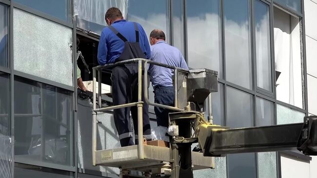 Ликвидация последствий атаки ВСУ на Новороссийск