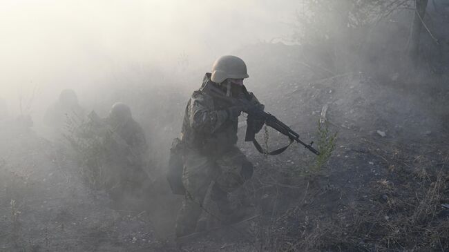Военнослужащие ВС России в зоне проведения СВО