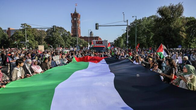 Пропалестинская акция в Берлине. 27 сентября 2025