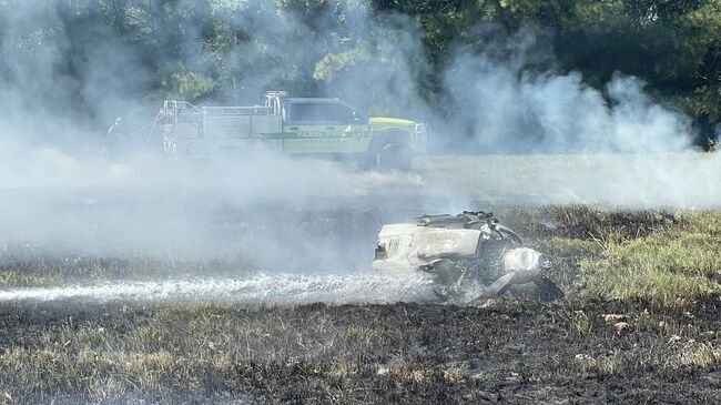Место крушения двухмоторного самолета Cessna 340 в американском штате Техас