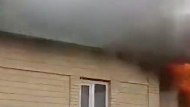 Пожар в частном доме в селе Хубар в Казбековском районе Дагестана
