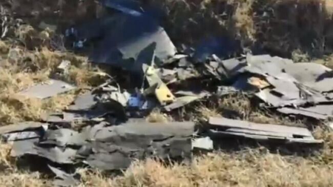 Обломки беспилотника в румынском уезде Тулча