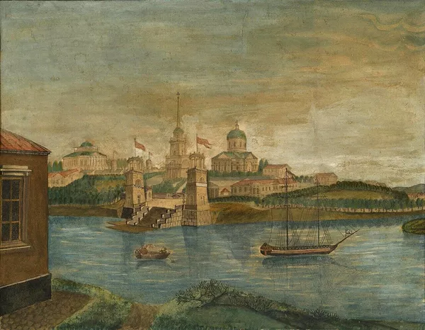 Грузино: Усадьба на гравюре 1822 года