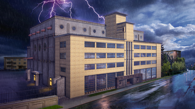 Лабораторно-испытательный корпус НИИПТ. 3D-иллюстрация из мобильного приложения Обогнавшие время. AR-шедевры