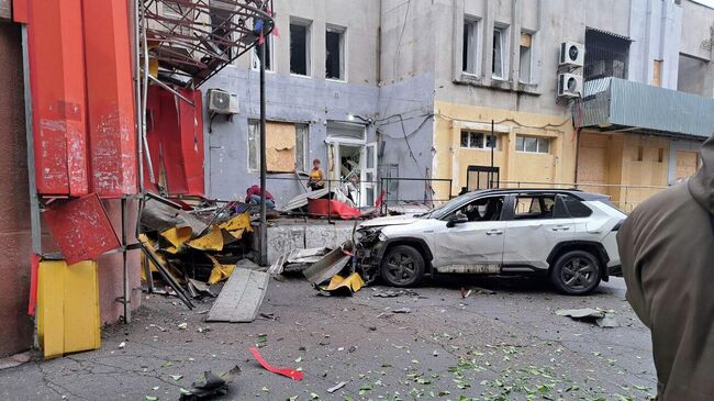 Последствия взрыва в Новой Каховке Последствия взрыва в Новой Каховке