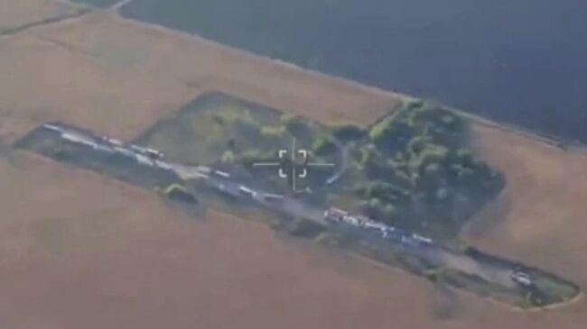 Удар по фурам ВСУ с дронами Лютый около Чернигова