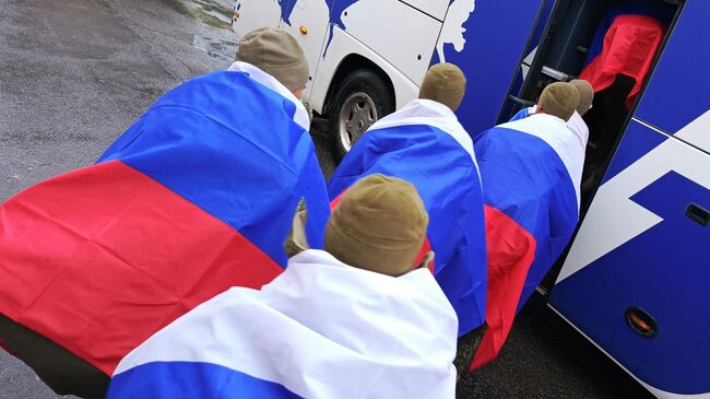 Возвращенные из украинского плена российские военнослужащие