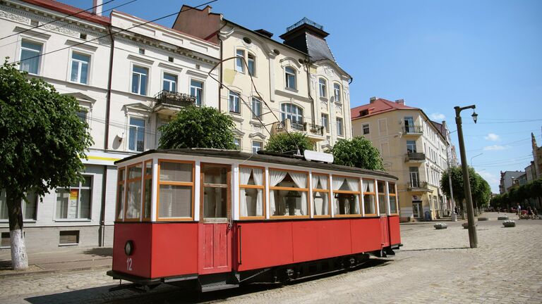 Памятник Тильзитскому трамваю в Советске