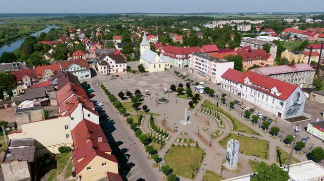 Центральная площадь города Гвардейска в Калининградской области