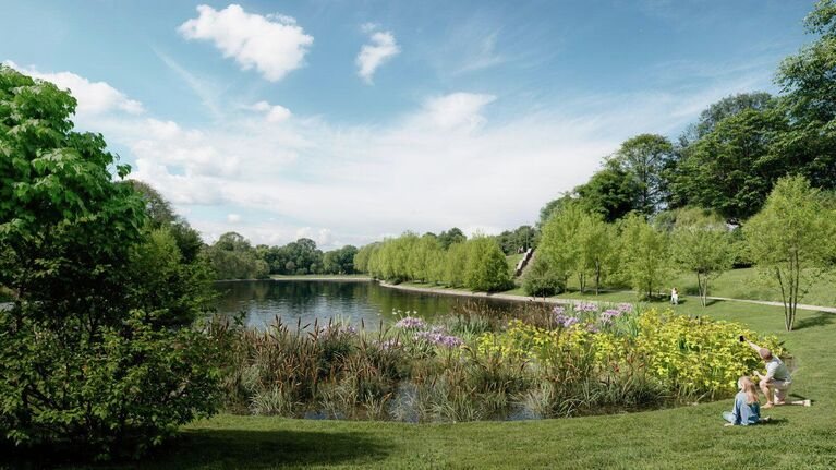 Водоем в парке 50-летия Октября