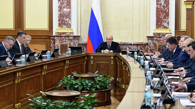 Председатель правительства Михаил Мишустин проводит заседание кабинета министров