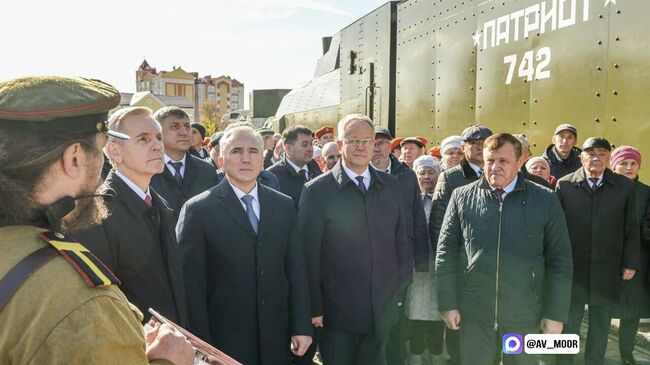 Открытие макета бронепоезда в тюмеском Ишиме Открытие макета бронепоезда в тюмеском Ишиме