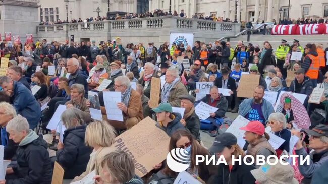 Полиция задерживает десятки человек на митинге в центре Лондона в поддержку Palestine Action