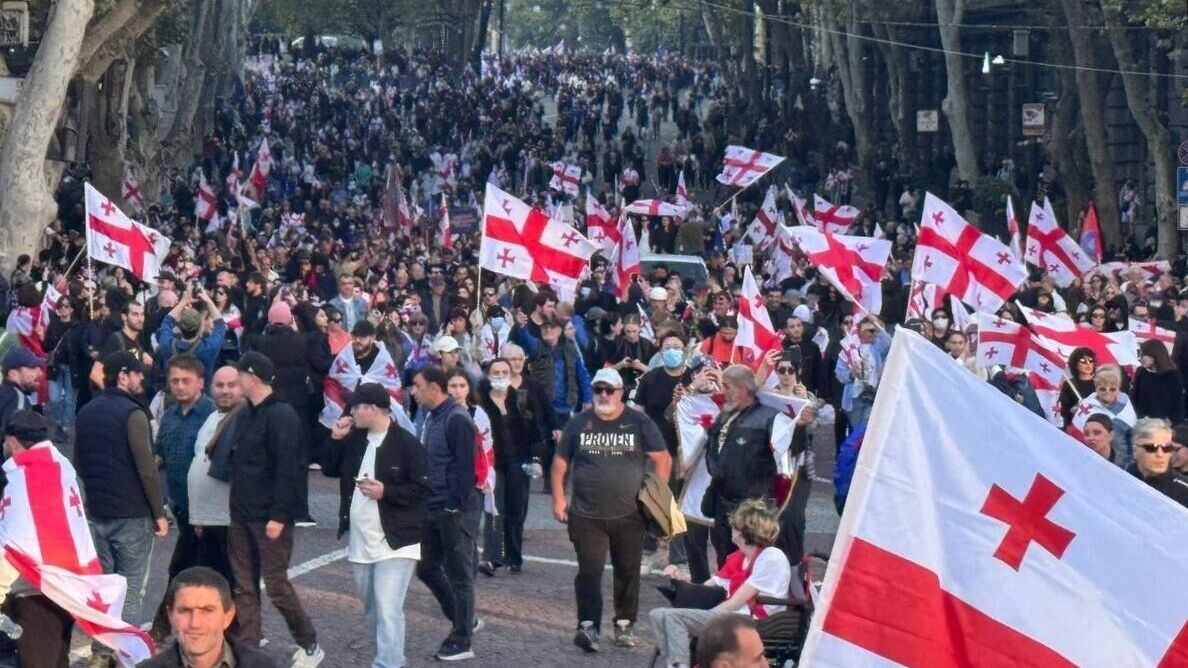 Митинг оппозиции в Тбилиси