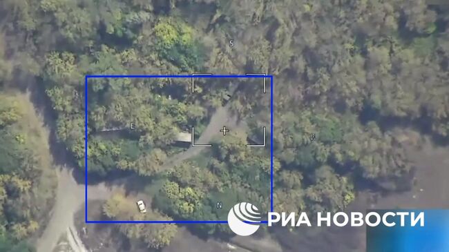 Удар Искандером-М по позиции РСЗО Himars в районе населенного пункта Средний Бурлук