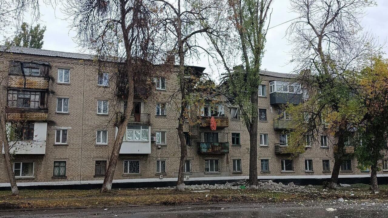 Последствия взрыва бытового газа в жилом доме в Красном Луче в ЛНР0