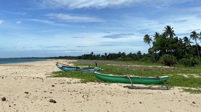 Шри-Ланка, Пасикуда, рыбацкие лодки