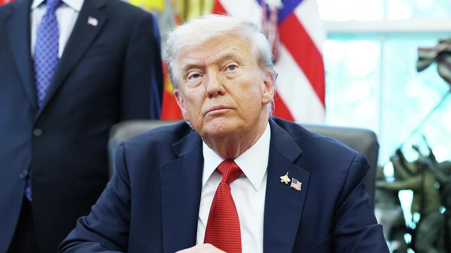 Президент США Дональд Трамп во время выступления в Белом доме. 6 октября 2025