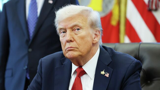 Президент США Дональд Трамп во время выступления в Белом доме. 6 октября 2025