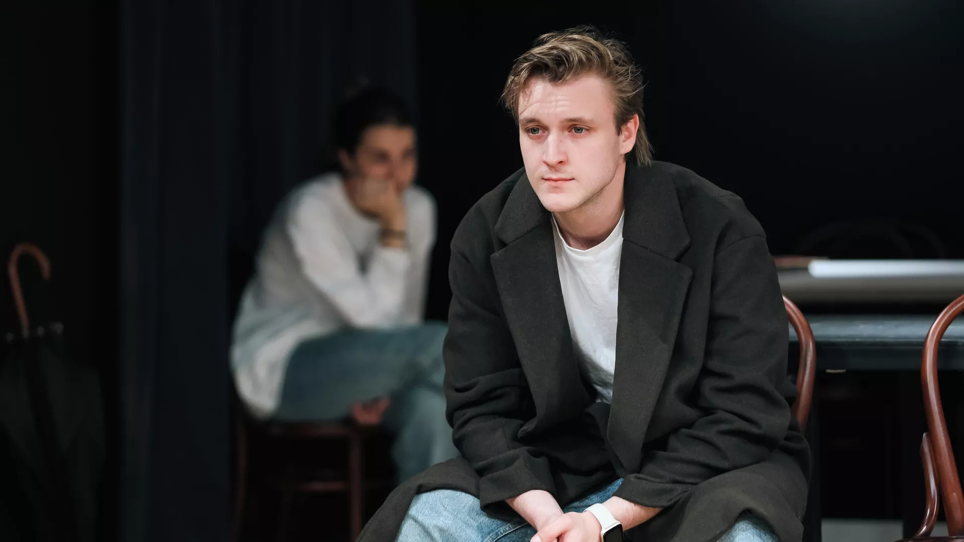 Репетиции спектакля `С любимыми не расставайтесь` в Театре Олега Табакова