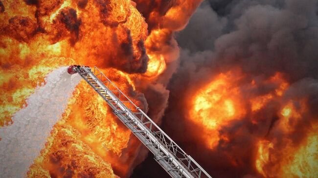 Пожар на нефтебазе в Прилуках. 8 октября 2025