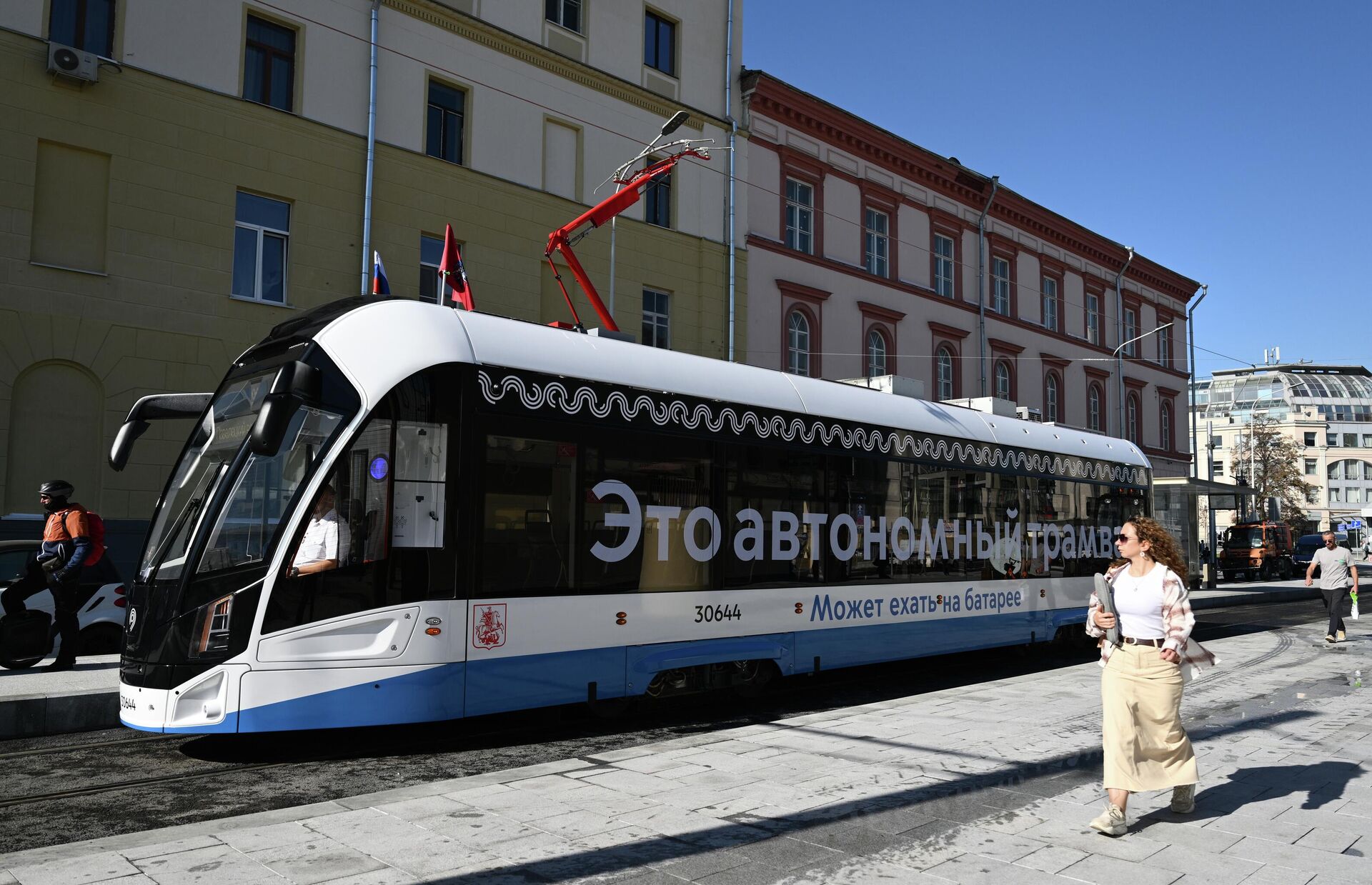 Открытие движения по новой трамвайной линии в Москве Открытие движения по новой трамвайной линии в Москве - РИА Новости, 1920, 09.10.2025