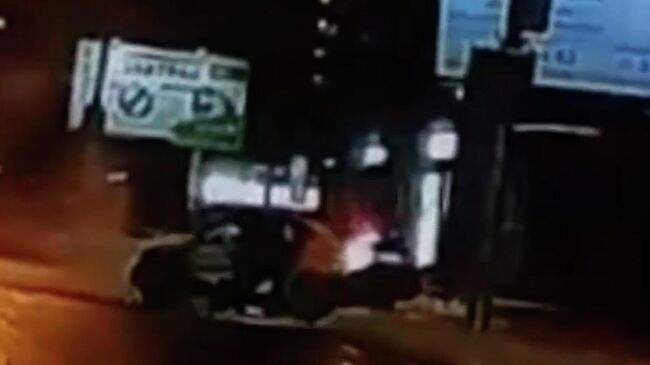 Кадры с места ДТП в Новосибирске