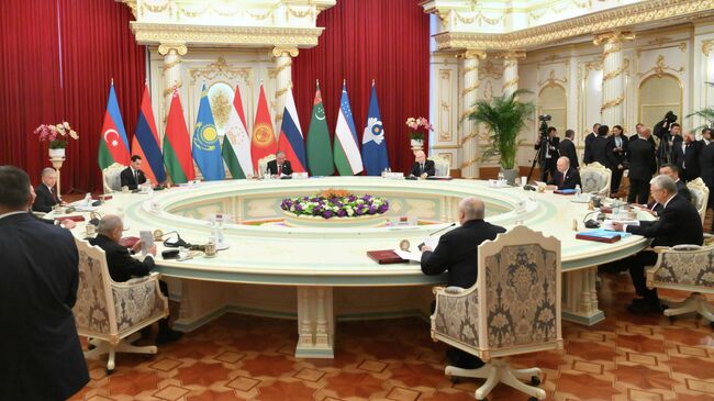 Заседание совета глав государств СНГ в Душанбе