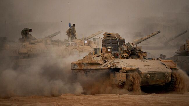 Израильские военные на границе с сектором Газа