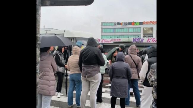 Акция протеста жителей Киева из-за отключения света