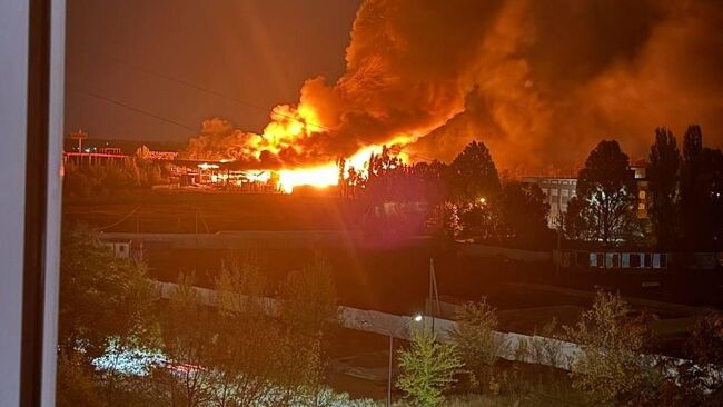 Пожар в гипермаркете в Донецке 11 октября 2025