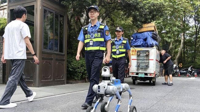 Робот-собака в Ханчжоу, КНР