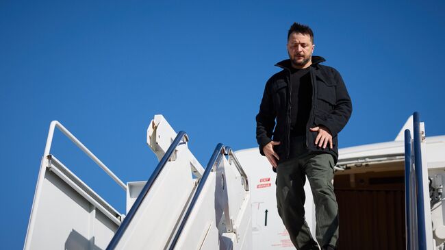 Владимир Зеленский во время прибытия в Вашингтон