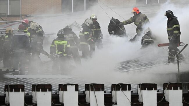 Пожар на производстве моторных масел в Подмосковье