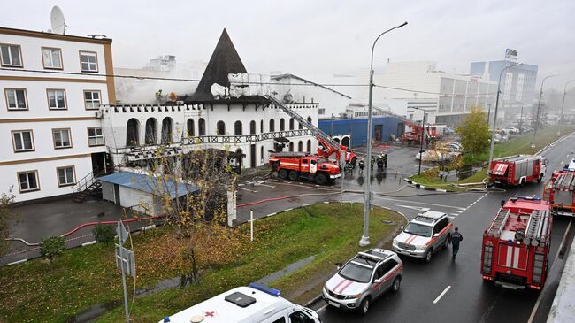 Пожар на производстве моторных масел в Подмосковье
