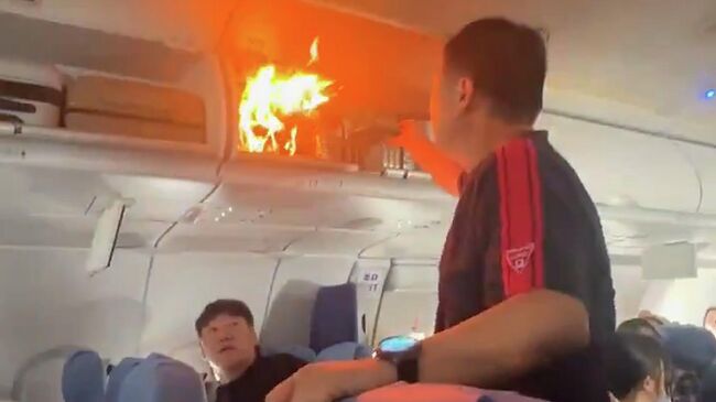 Возгорание аккумулятора в ручной клади в самолете авиакомпании Air China